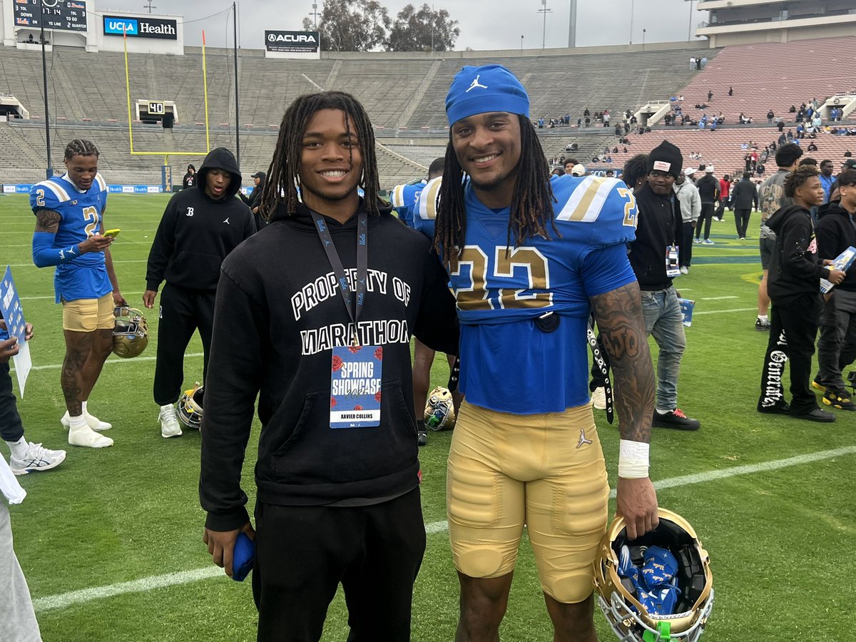 Xavier “Xae” Collins (@xavierc2235) on Twitter photo Thank you <a href="/UCLAFootball/">UCLA Football</a> for having me yesterday, I had an amazing time meeting the players and coaches!! #GoBruins🟡🔵 <a href="/CoachWeev_Goat/">Coach Weev</a> <a href="/DeShaunFoster26/">DeShaun Foster</a> <a href="/PeteMayberry/">Pete Mayberry</a> <a href="/coach_meat/">Demetrice”Coach Meat”Martin</a> <a href="/MalloeMalloe/">Ikaika Malloe</a> <a href="/CoachGabeLynn/">Gabe Lynn</a> <a href="/CoachWhiteEra/">Scott White ✈️</a> <a href="/CoachAJSteward/">AJ Steward</a> <a href="/GregBiggins/">Greg Biggins</a> <a href="/adamgorney/">Adam Gorney</a> <a href="/BrandonHuffman/">Brandon Huffman</a> Thank you <a href="/UCLAFootball/">UCLA Football</a> for having me yesterday, I had an amazing time meeting the players and coaches!! #GoBruins🟡🔵 <a href="/CoachWeev_Goat/">Coach Weev</a> <a href="/DeShaunFoster26/">DeShaun Foster</a> <a href="/PeteMayberry/">Pete Mayberry</a> <a href="/coach_meat/">Demetrice”Coach Meat”Martin</a> <a href="/MalloeMalloe/">Ikaika Malloe</a> <a href="/CoachGabeLynn/">Gabe Lynn</a> <a href="/CoachWhiteEra/">Scott White ✈️</a> <a href="/CoachAJSteward/">AJ Steward</a> <a href="/GregBiggins/">Greg Biggins</a> <a href="/adamgorney/">Adam Gorney</a> <a href="/BrandonHuffman/">Brandon Huffman</a>