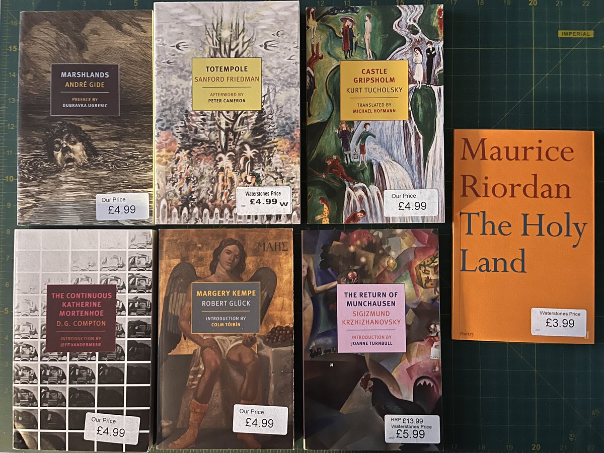 MileStyle's tweet photo. @bibliopaul I’d never seen any of these six NYRB titles before. (Plus random book of poetry.) https://t.co/l8vUqY8Jic