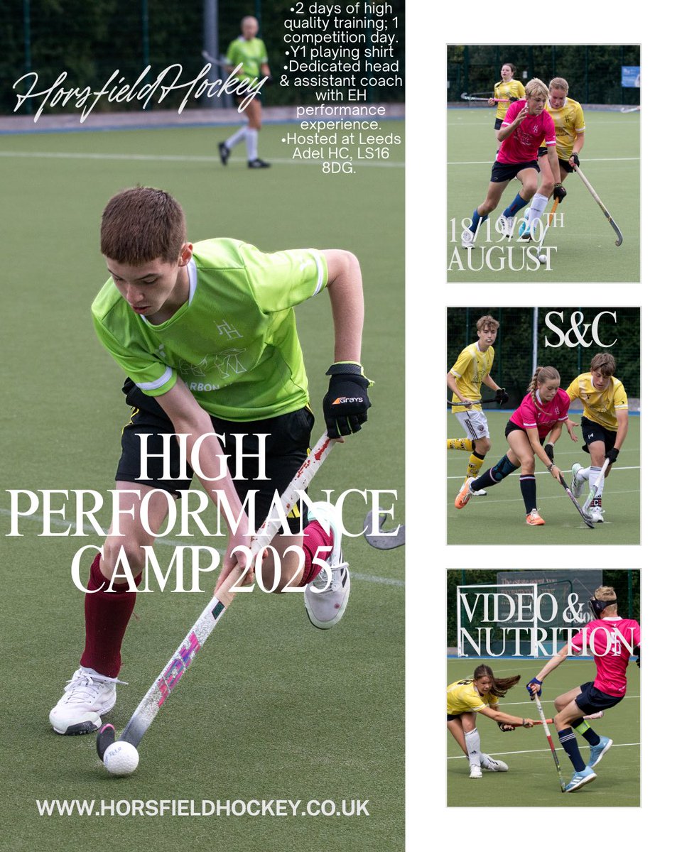 We are BACK with our annual High Performance Camp!!! Super excited for this! Get in touch to book <a href="/BenRhyddingHC/">@BenRhyddingHC</a> <a href="/leedshockeyclub/">Leeds Hockey Club</a> <a href="/LeedsAdelHC/">Leeds Adel Hockey Club</a> <a href="/CoYHCJunior/">CityofYorkHCJunior</a> <a href="/sheffieldhc/">Sheffield HC</a> <a href="/DoncasterHockey/">Doncaster HC</a> <a href="/HockeyHarrogate/">Harrogate Hockey</a> <a href="/KUHHC/">Kingston Upon Hull Hockey Club</a> <a href="/ScarboroughHC/">Scarborough Hockey</a> <a href="/RotherhamHC/">Rotherham HC</a> <a href="/LindumHockey/">Lindum Hockey Club 🏑</a>