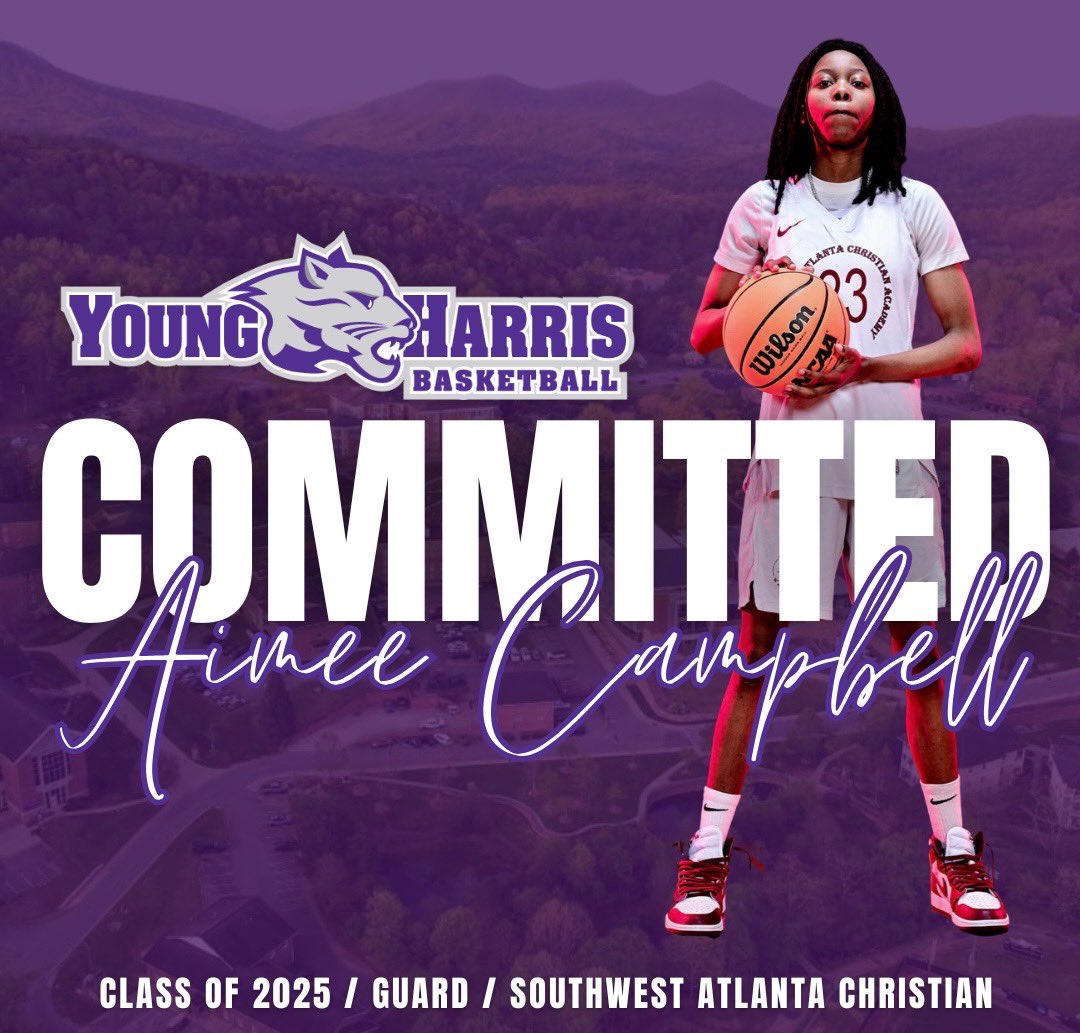 After a careful consideration and conversation with my Head Basketball Coach and Travel ball Coach <a href="/HoopDreamsAAU/">www.HoopDreamsAthletics.com</a> and my parents. I’ve decided to continue my basketball journey <a href="/YHC_Wbb/">Young Harris WBB</a>, Speaking with <a href="/Coach_Huffman11/">Lindsey Huffman</a> and Coach Cruce, I’m ready to be a Mountain Lion!