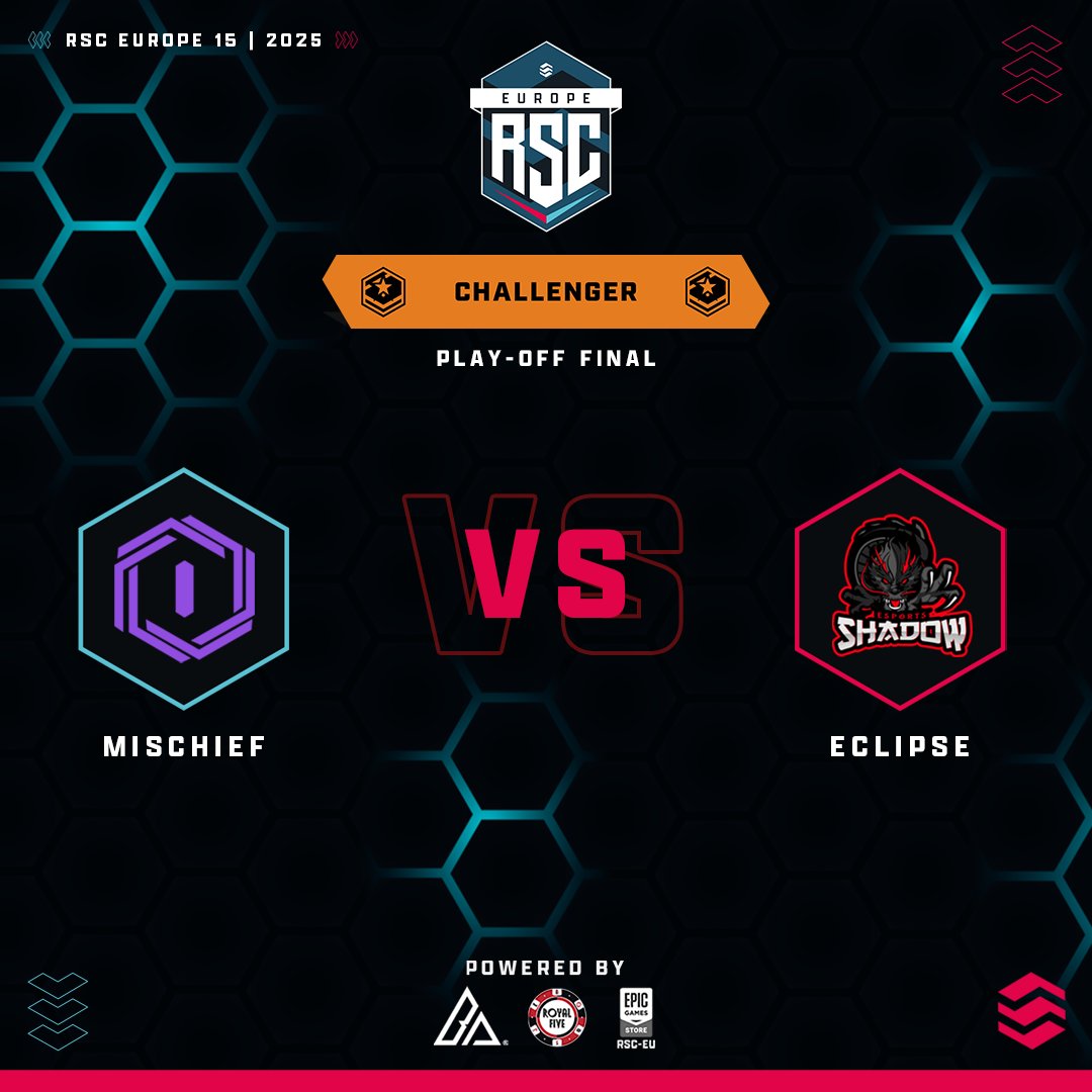 📣 Challenger Grand Final! 📣

Can <a href="/ShadowEsports11/">Shadow Esports</a>: Eclipse avenge the reverse-sweep defeat against the same opponents, <a href="/Illusory_RL/">Illusory</a>: Mischief, back in the Upper Final? 🔁

2 series wins needed to take down the Bracket! With Mischief only losing once this season, it's going to