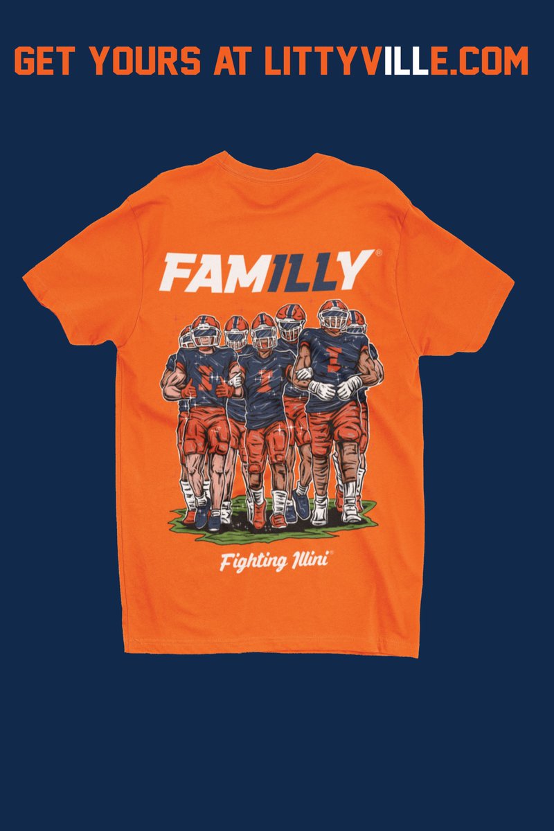 NOW AVAILABLE: Get this hand sketched, officially licensed FamILLy shirt online only at Littyville.com. Go Illini!  #ad