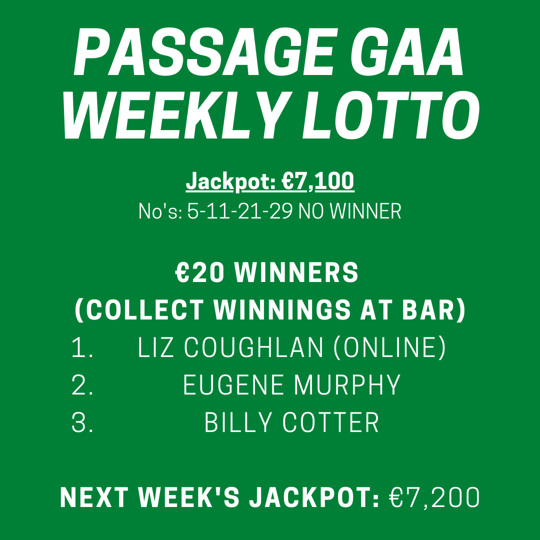 This weeks lotto results