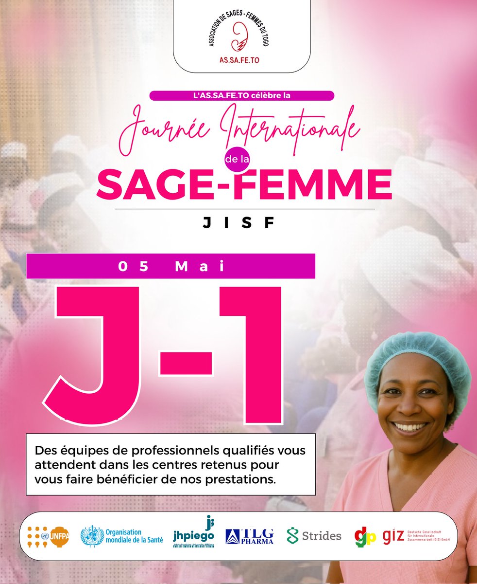 C'est demain !!
Mobilisons-nous massivement!

#5mai #sagefemme #jisf #aempotogo #aempolome