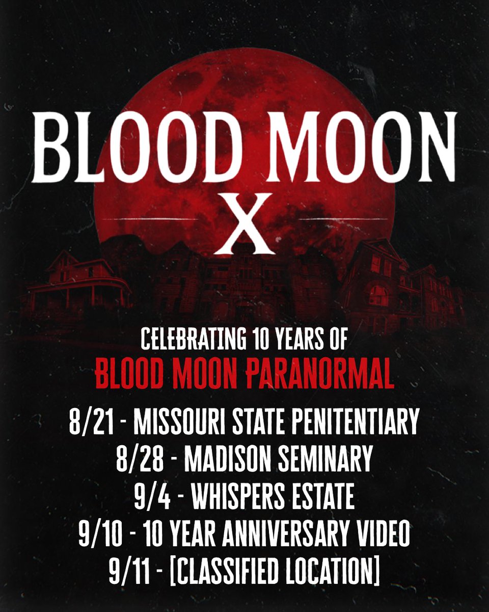 Announcement No. 3: As we celebrate our 10-year anniversary this fall, we’re returning to THREE iconic locations…

For four weeks, we’ll be revisiting our first three CLASSIFIED locations in a special episodic event:

• Missouri State Penitentiary
• Madison Seminary
•