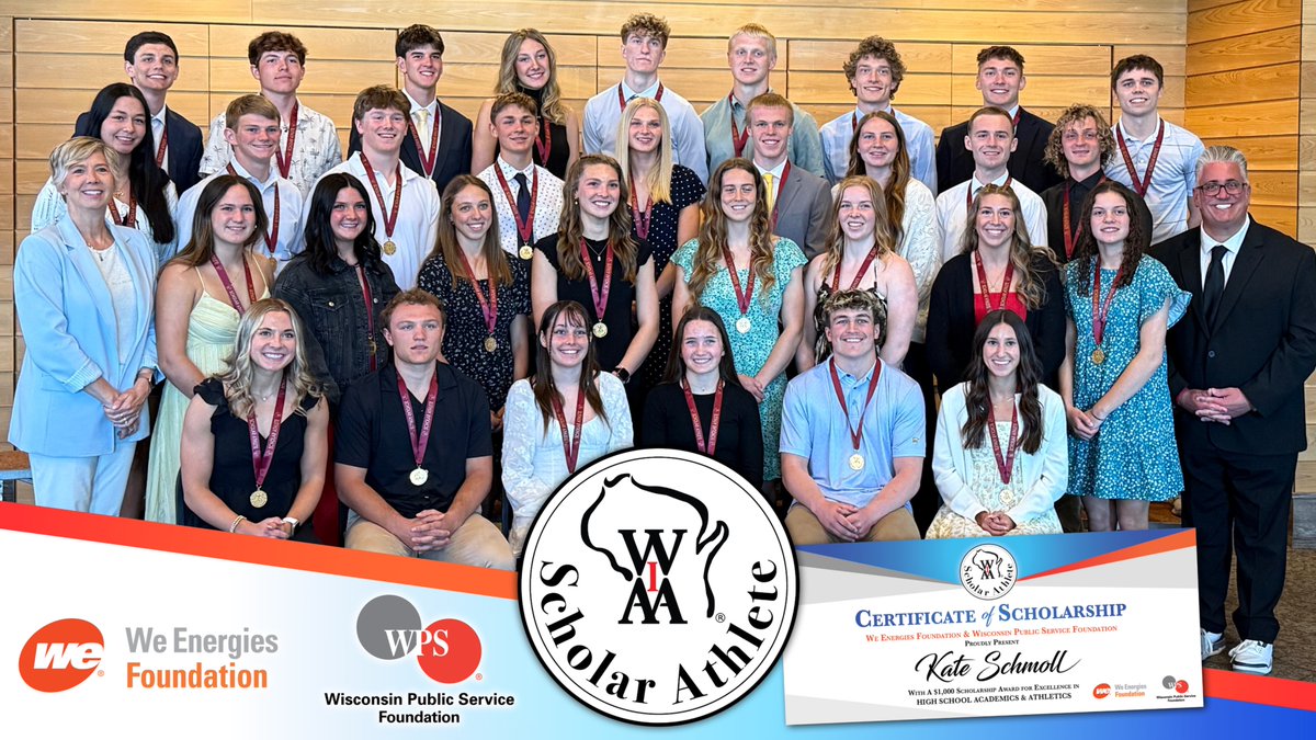 Congratulations to the 2025 WIAA Scholar Athletes! 🎉🏅

Today, we proudly celebrated these outstanding students at their banquet and awards ceremony at SentryWorld in Stevens Point. 🌟

For the third consecutive year, every Scholar Athlete will receive a $1,000 scholarship, made
