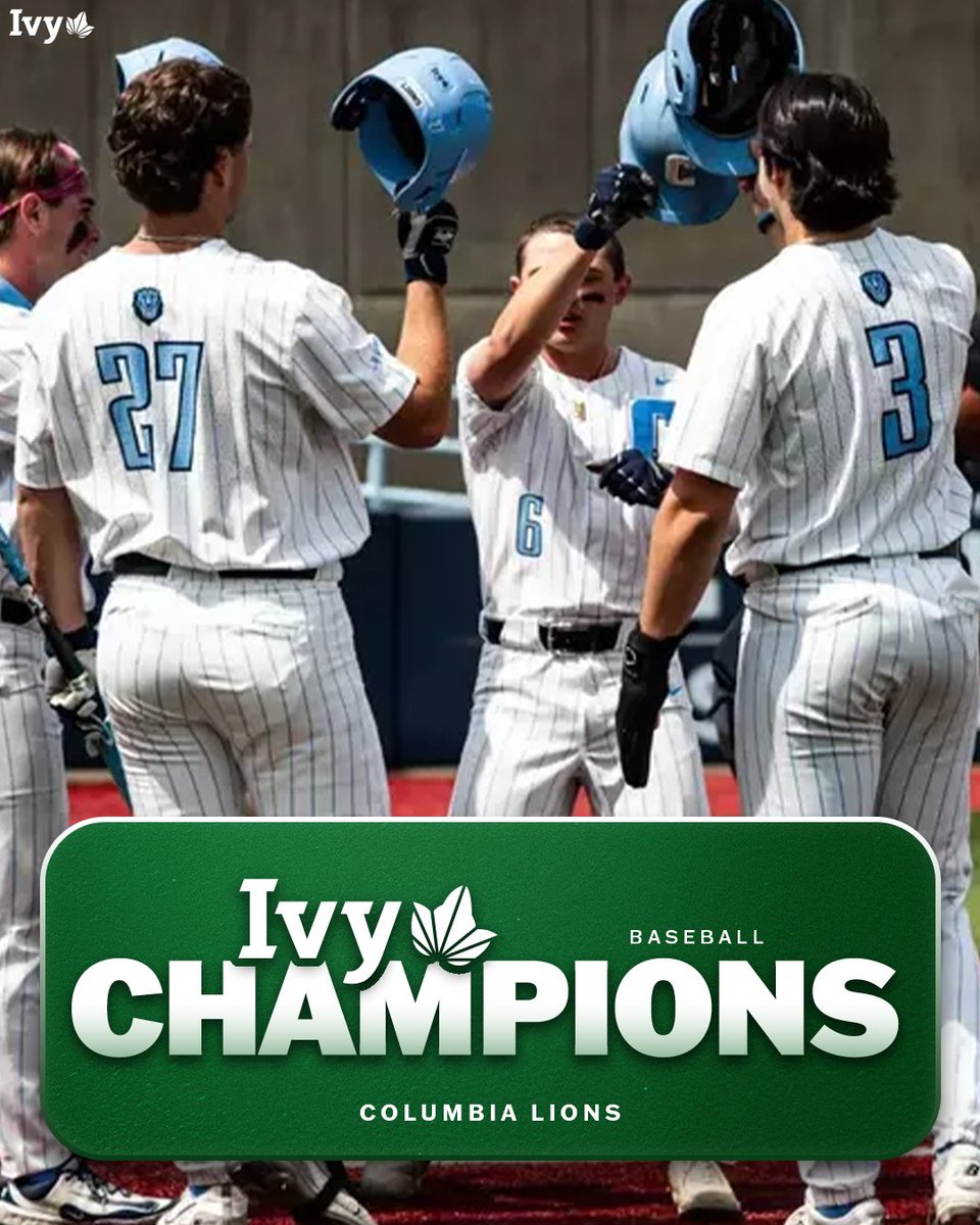 Ivy League (@ivyleague) on Twitter photo ROAR LION ROAR.
With its sweep of Harvard, <a href="/CULionsBaseball/">Columbia Baseball</a> has claimed at least a share of the Ivy League 🏆. 🌿⚾️ ROAR LION ROAR.
With its sweep of Harvard, <a href="/CULionsBaseball/">Columbia Baseball</a> has claimed at least a share of the Ivy League 🏆. 🌿⚾️
