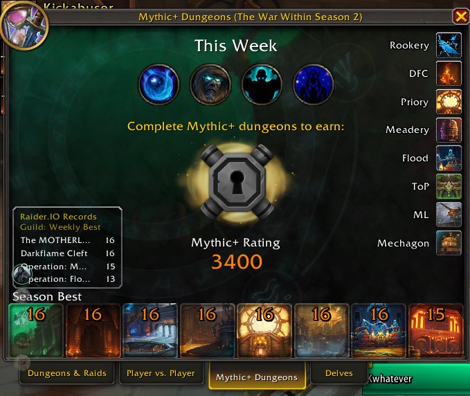 Just 3 days and 100 points. We push for 17s now! And 3500!!! All while on warrior!