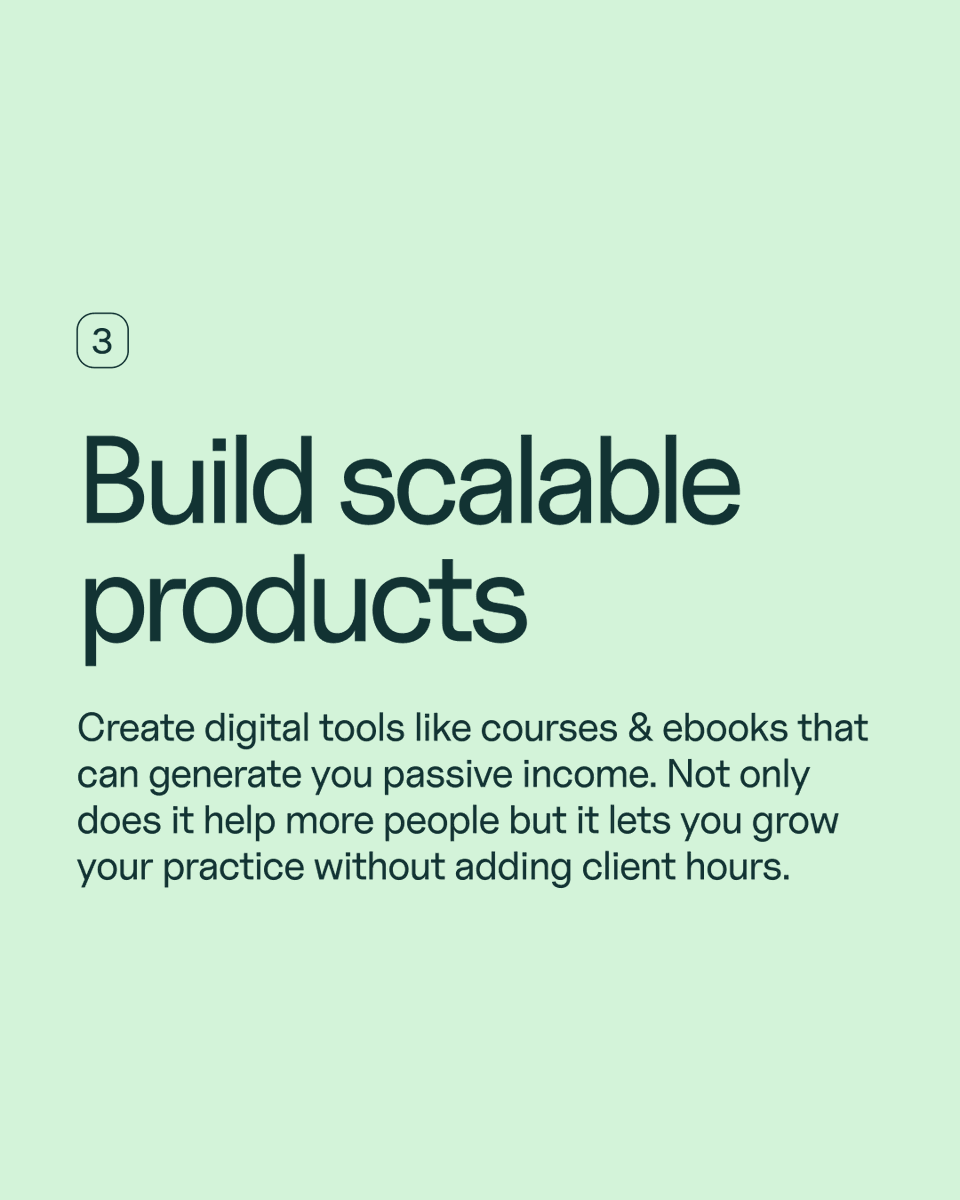 You don’t need to overhaul your entire practice to increase your income. Sometimes, small shifts can make a big impact. Swipe through for three practical ways to boost your financial health without losing sight of balance.

Visit simplepractice.com/blog/build-you… to read more.