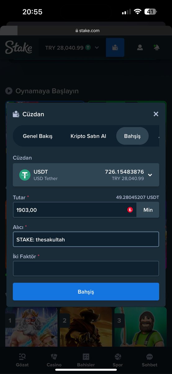BJK’min kazanmasının şerefine 5 kişiye 1.903 TL

Hiçbir şart yok tweet’i RT’leyen ve yorumlara Stake kullanıcı adını bırakan 5 kişiye yarın ödüllerini gönderiyorum herkese bol şans