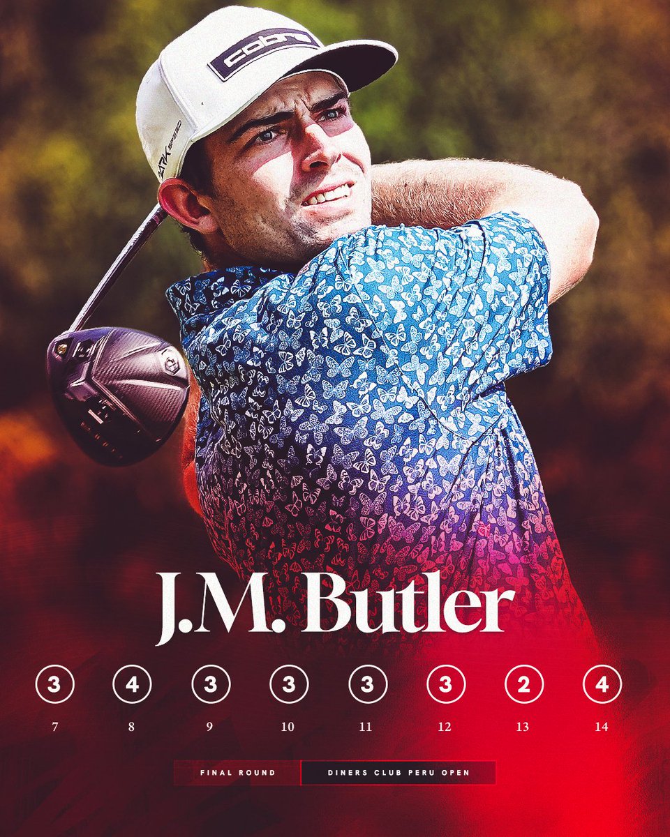 EIGHT STRAIGHT CIRCLES FOR J.M. 😳

He's moved into a tie for 2nd in Peru 👀