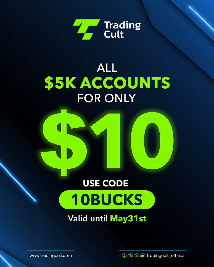 Investor_Abdul_🕊️ (@investor_abdul_) on Twitter photo $5K account for just $10?
Yes, it’s real and it’s only on <a href="/trading_cult/">Trading Cult Official</a>
Smash the code 10BUCKS at checkout
Offer ends May 31st don’t sleep on it.
tradingcult.com $5K account for just $10?
Yes, it’s real and it’s only on <a href="/trading_cult/">Trading Cult Official</a>
Smash the code 10BUCKS at checkout
Offer ends May 31st don’t sleep on it.
tradingcult.com