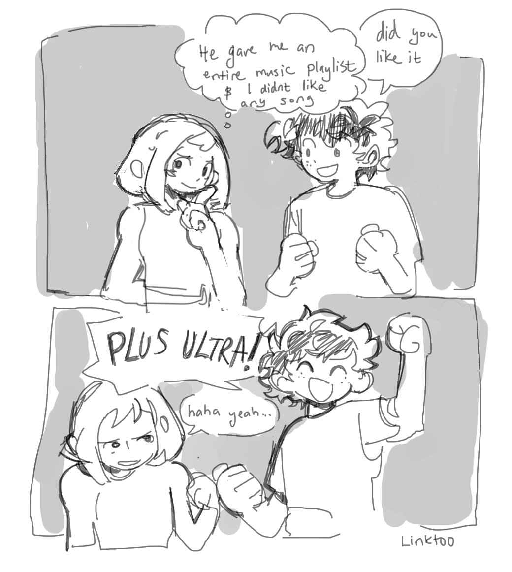 writing ochako and deku trying to date each other while they actually have nothing in common is the most cathartic shit ever #bnha #mha