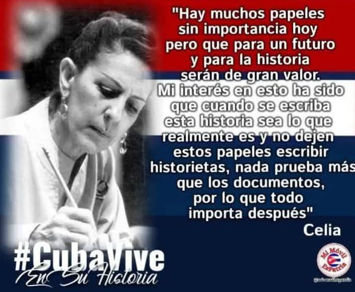 #CubaViveEnSuHistoria y Celia nos dejó su obra y legado para conservarla.  #PinarXNuevasVictorias #PinardelRío