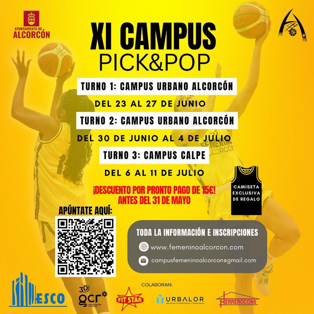 ‼️AQUI TENEMOS NUESTRO XI CAMPUS PICK&amp;POP‼️

🚨¡Descuento de 15€ por pronto pago hasta el 31 de mayo!

📝 Apúntate escaneando el QR del cartel o entra en femeninoalcorcon.com

🔗 docs.google.com/forms/d/e/1FAI…

¡No te lo pierdas!

#YosoydelFA #CampusPickandPop #FAmilia