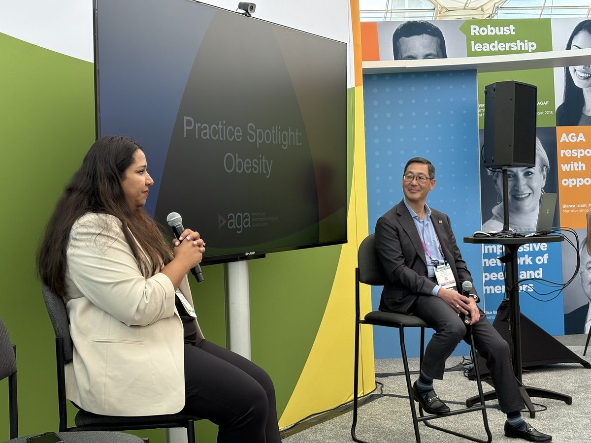 Did you know there’s numerous ways to treat obesity that aren’t just GLP1s? 🤯 Come to AGA Central and hear <a href="/GastroHealthDoc/">Pooja Singhal, MD FACG</a>’s conversation with <a href="/LarryKimMD/">Larry Kim</a> on how she set up her obesity practice.