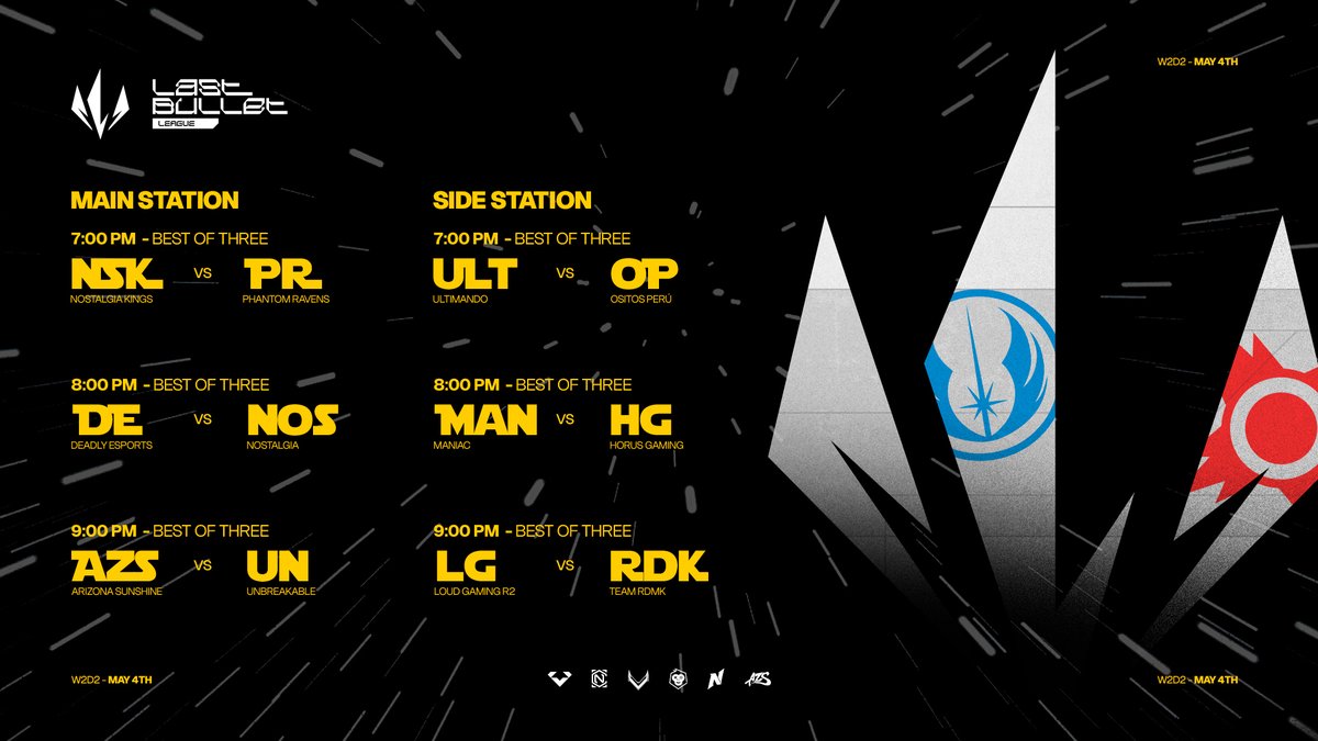 Last Bullet: League 
Hoy las partidas van a estar en otra galaxia!!
Nos vemos mas tarde 

📺Main station: 
twitch.tv/teegamingorg
📺Side station:
twitch.tv/teegamingorgsi…

⏰ Hora: 7pm Mex 

Patrocinadores:
<a href="/NostalgiaGnesis/">𝐍𝐨𝐬𝐭𝐚𝐥𝐠𝐢𝐚</a>
<a href="/AZs_Org/">Azs Org</a>
<a href="/CintaNegraGC/">CINTANEGRA Esports</a>
<a href="/Monougg/">Monou</a>
<a href="/VersuzGaming/">VSGaming</a>