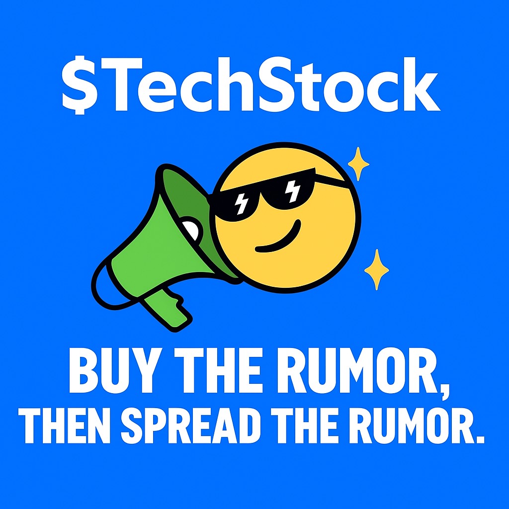 TechStockCoin's tweet image. Word from Greenwich: the $TechStock Institutional Roadshow™ was a runaway success.

Packed house. One hedge fund MD wept during the “speculative flywheel” slide.

Next week, we transition from stealth mode to narrative ignition.

If you’re reading this, you’re early. $TechStock