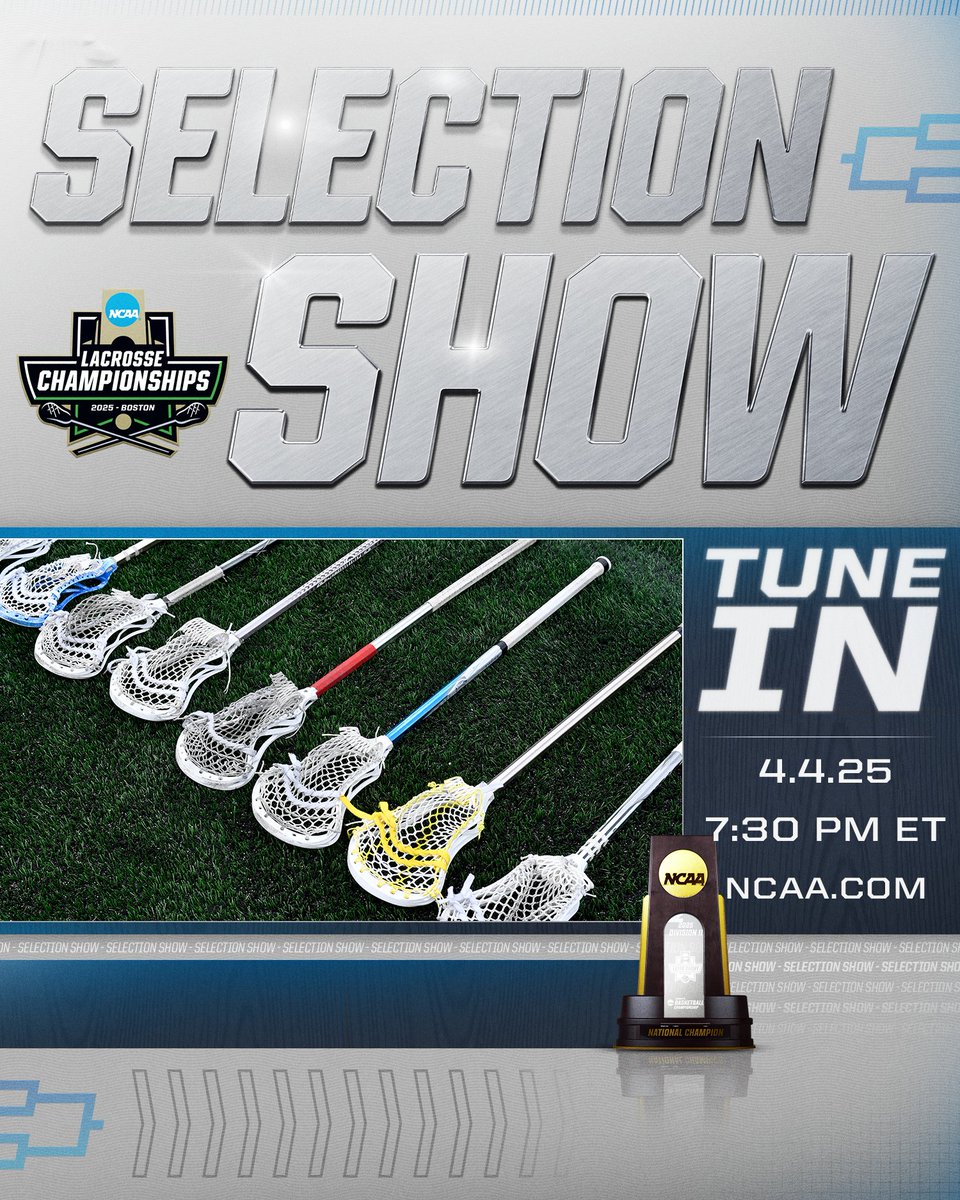 NCAA Division II (@ncaadii) on Twitter photo It's Selection Sunday for #NCAAD2 lacrosse starting with #D2MLAX!
⏰ 7:30 p.m. ET 
📺 NCAA.com
🔗 on.ncaa.com/25D2MLAXsp It's Selection Sunday for #NCAAD2 lacrosse starting with #D2MLAX!
⏰ 7:30 p.m. ET 
📺 NCAA.com
🔗 on.ncaa.com/25D2MLAXsp