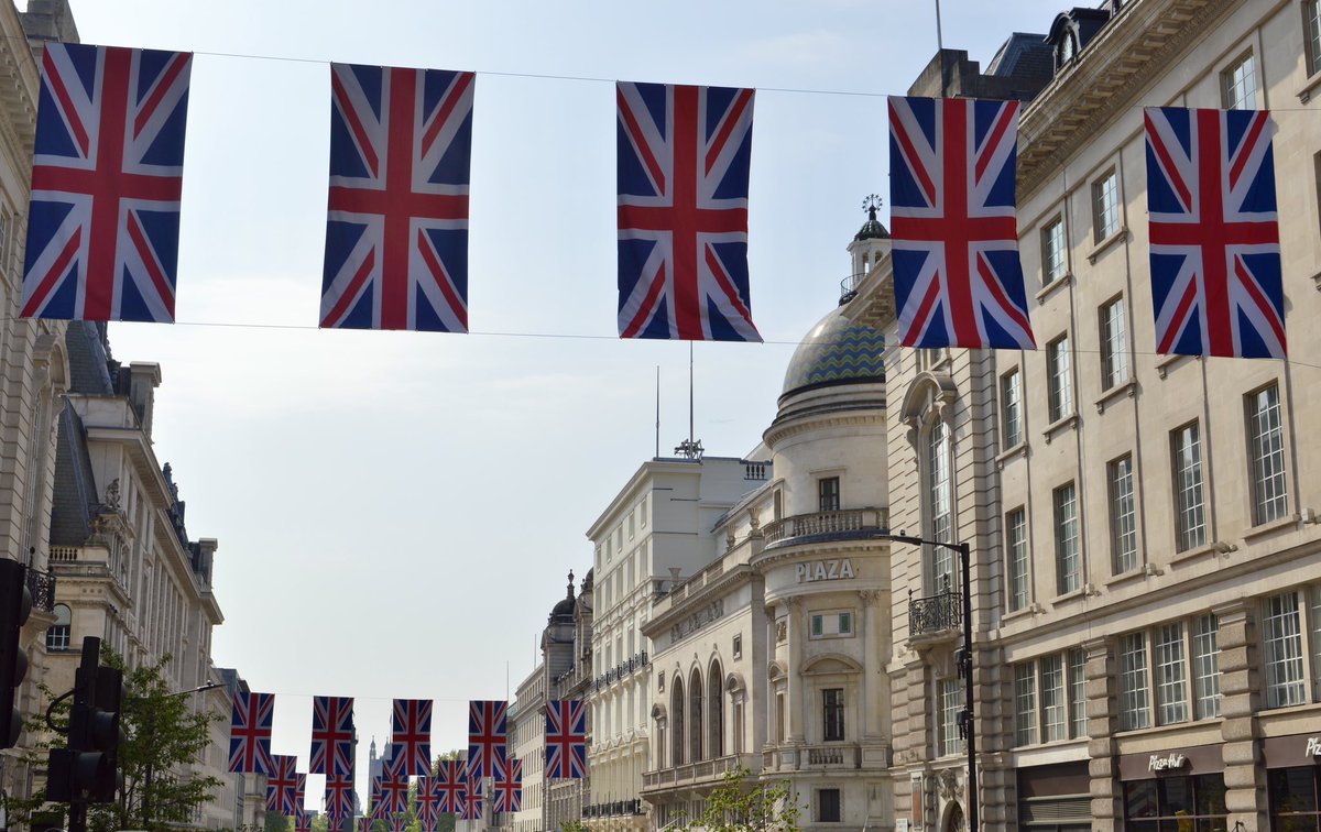 Preparations are underway for the 80th VE Day celebrations in London. that includes clearing the roadway leading to Buckingham Palace.