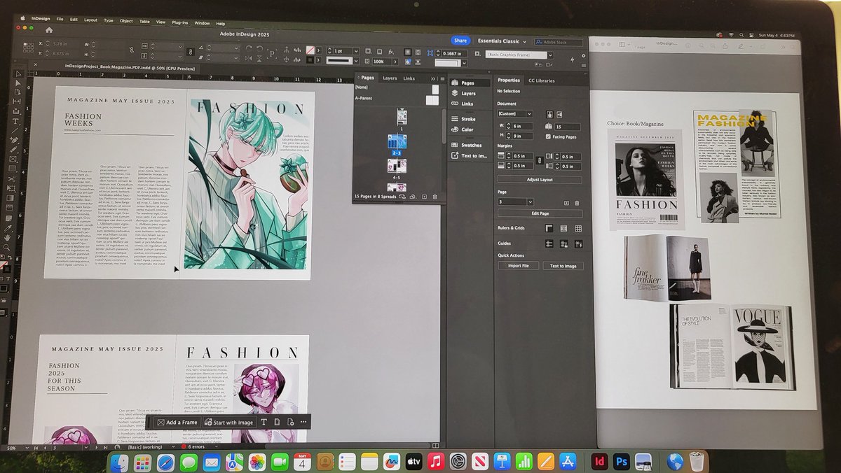 In class🥺🫶 Indesign beating my ass rn 😭