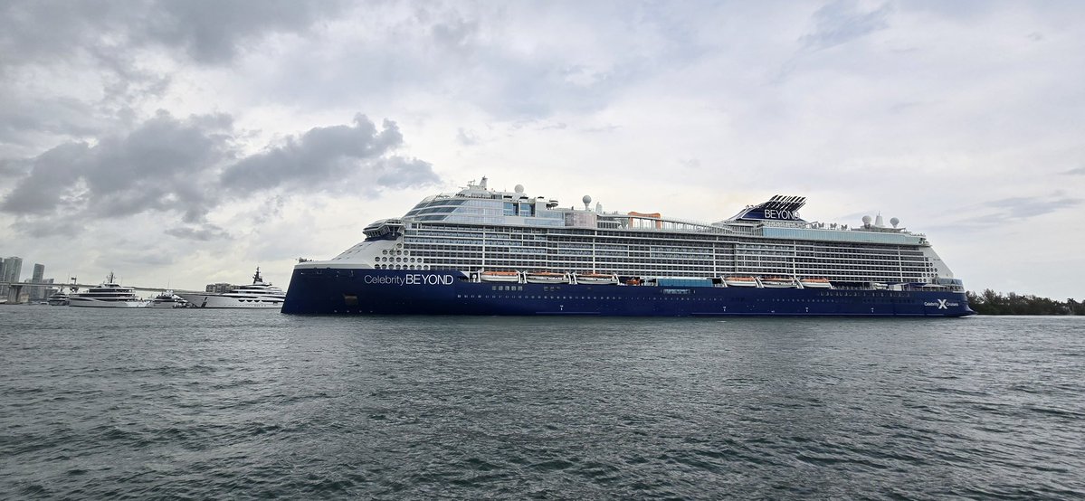PortMiami (@portmiami) on Twitter photo We are thrilled to welcome <a href="/CelebrityCruise/">Celebrity Cruises</a> Beyond to PortMiami! 🛳️ ✨
Offering year-round sailings from PortMiami to the Caribbean, Celebrity Beyond brings modern luxury to the Cruise Capital of the World ®.
#PortMiami #CelebrityBeyond
📸: thecruisespotter via Instagram We are thrilled to welcome <a href="/CelebrityCruise/">Celebrity Cruises</a> Beyond to PortMiami! 🛳️ ✨
Offering year-round sailings from PortMiami to the Caribbean, Celebrity Beyond brings modern luxury to the Cruise Capital of the World ®.
#PortMiami #CelebrityBeyond
📸: thecruisespotter via Instagram