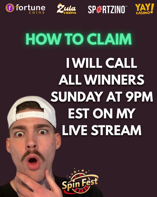 CasinoStreamUSOfficial (@casino_streamus) on Twitter photo ‼️TUNE IN TONIGHT TO SEE IF YOU ARE A WINNER FOR THE 100K POT‼️
Casinodubs streams tonight at 8PM EST.
Powered by <a href="/zula_casino/">Zula Casino</a> <a href="/Fortune_Coins/">@FortuneCoinsCasino</a> @sportzino_ and <a href="/YayCasino/">Yay Casino</a>
👉 kick.com/casinostreamus ‼️TUNE IN TONIGHT TO SEE IF YOU ARE A WINNER FOR THE 100K POT‼️
Casinodubs streams tonight at 8PM EST.
Powered by <a href="/zula_casino/">Zula Casino</a> <a href="/Fortune_Coins/">@FortuneCoinsCasino</a> @sportzino_ and <a href="/YayCasino/">Yay Casino</a>
👉 kick.com/casinostreamus