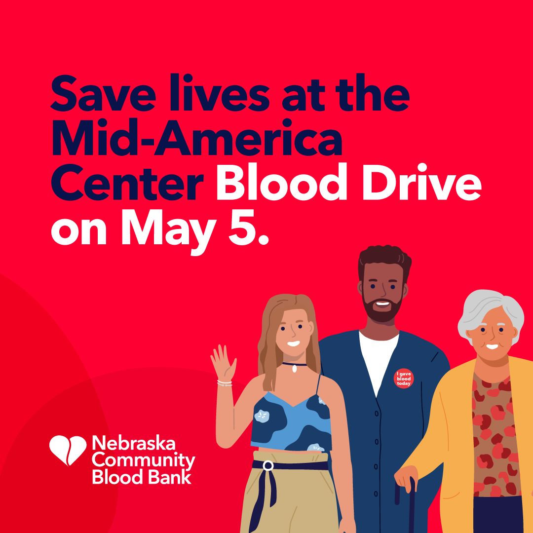 Make a difference in your community by joining us at the Mid-America Blood Drive tomorrow! Your blood donation is for patients at Methodist Jennie Edmunson &amp; Nebraska Medicine. Come out and donate between 12 PM and 6 PM.
Schedule here: bit.ly/42rj40D