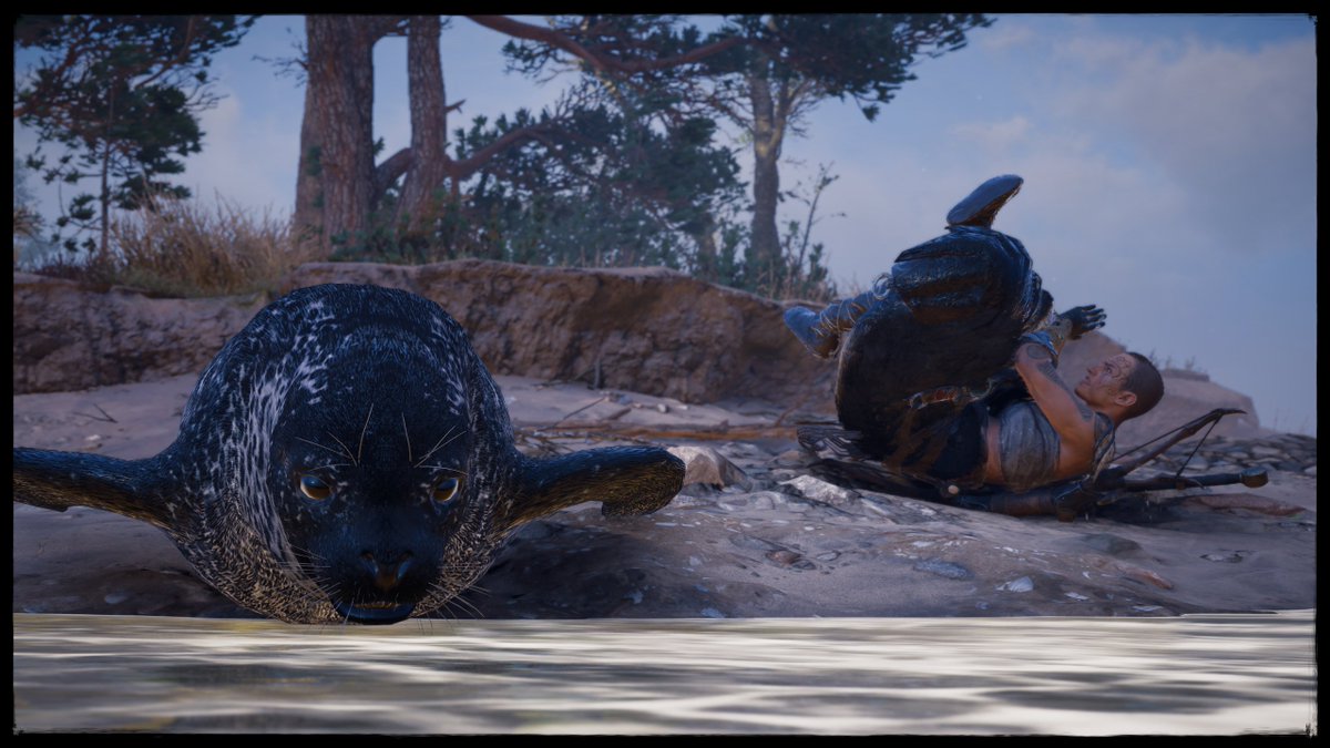 AC: Valhalla är ju awesome. Men det krashar ofta för mig på PC =( dumme spel. Här är jag med diverse djur som jag vill ta med hem och gosa med.