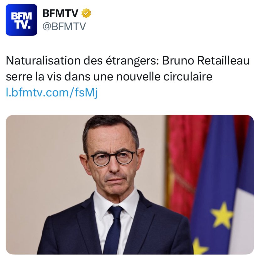 Retailleau mène la politique la plus raciste du siècle alors que son parti pèse 5% des voix.
Ce pays est malade…