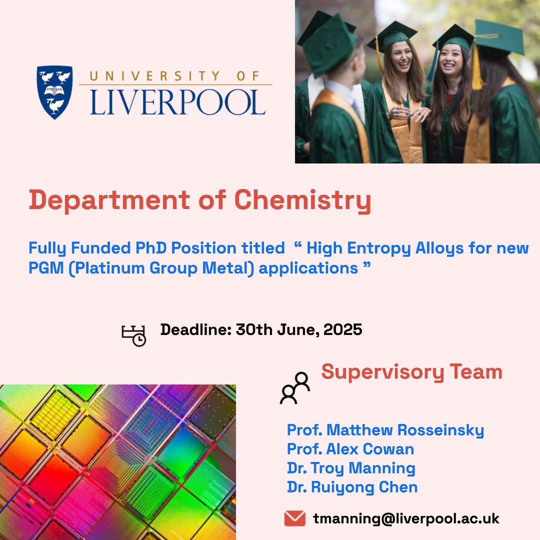 PhDScanner (@phdscanner) on Twitter photo ๐ข๐ข Fully Funded #phdposition alert. Please โป share widely.
โ
Passionate about #electrochemistry #alloys #netzero ๐งช๐ฌ๐๐
โ
Rare fully funded #PhDposition for upto 4โฃ years within the Department of Chemistry, School of Physical Sciences, <a href="/LivUni/">University of Liverpool</a>
๐This #phdproject is ๐ข๐ข Fully Funded #phdposition alert. Please โป share widely.
โ
Passionate about #electrochemistry #alloys #netzero ๐งช๐ฌ๐๐
โ
Rare fully funded #PhDposition for upto 4โฃ years within the Department of Chemistry, School of Physical Sciences, <a href="/LivUni/">University of Liverpool</a>
๐This #phdproject is