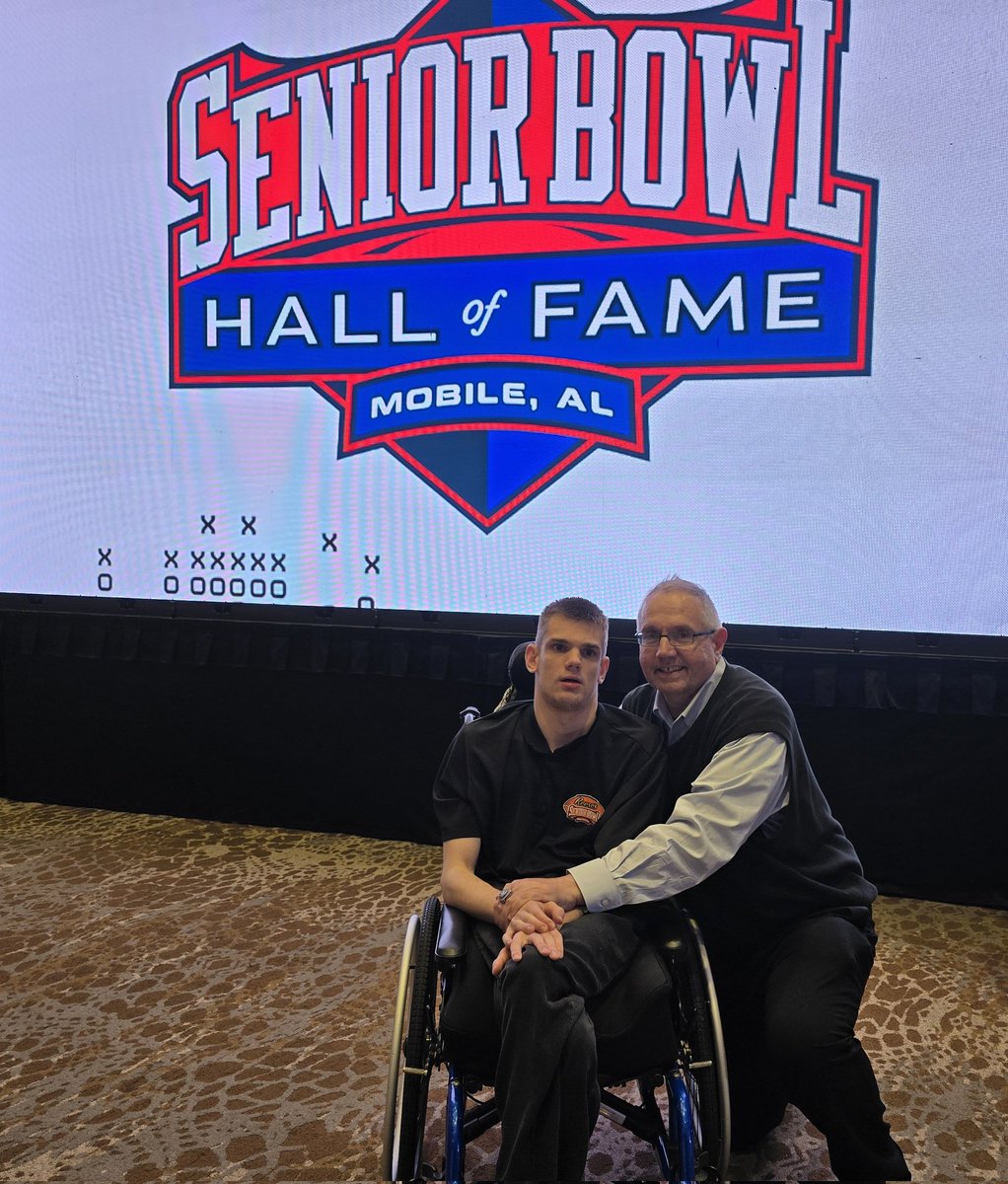 Matty and Dad <a href="/seniorbowl/">Reese's Senior Bowl</a> Hall of Fame Dinner!