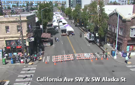 Sự kiện trên California Ave SW chặn tất cả các
