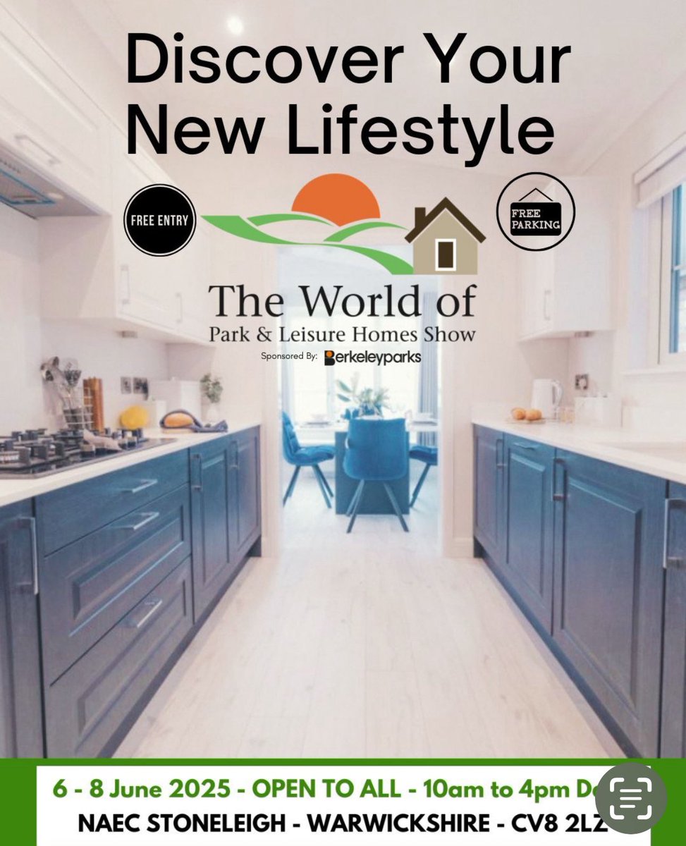 🤠DISCOVER YOUR NEW LIFESTYLE at The World of Park &amp; Leisure Homes Show #FreeEntry #freeparking
📍 NAEC Stoneleigh, near Coventry, Warwickshire, CV8 2LZ
📅 6th – 8th June 2025
🆓 FREE ENTRY &amp; FREE PARKING! 

Fancy Looking for a new way to live, relax, and enjoy life? then Come
