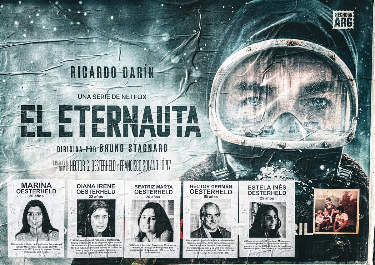 Marco_Teruggi's tweet photo. Héctor Oestereld autor de El Eternauta fue desaparecido por la dictadura junto a sus cuatro hijas, dos yernos y dos nietos. Quienes lo vieron en el centro clandestino hablan de un hombre genoroso con sus compañeros en medio del horror. Gigante hasta el final.
 
📷@kalofotograma https://t.co/08k1J8bQFZ