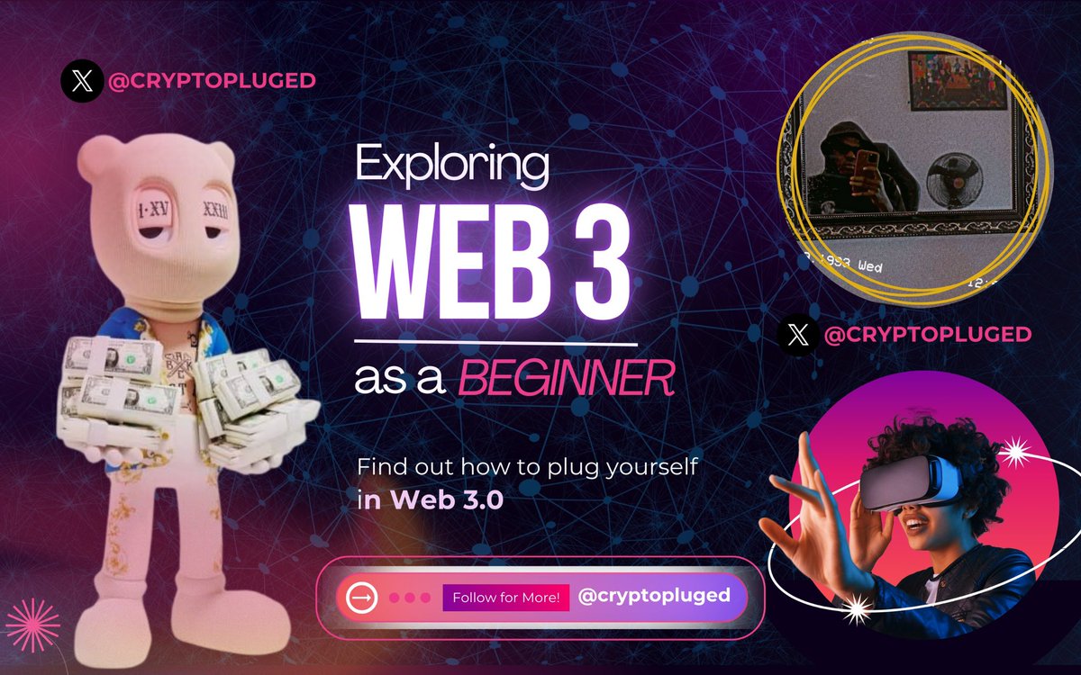 WEB 3 DECODED 
(Everything You Need to Know About web3)

I'm CryptoPlugged  a name that reflects my deep belief in the transformative power of crypto and Web3.

In this thread, I’m going to break down what Web3 really is, why it matters and how it has the potential to change your