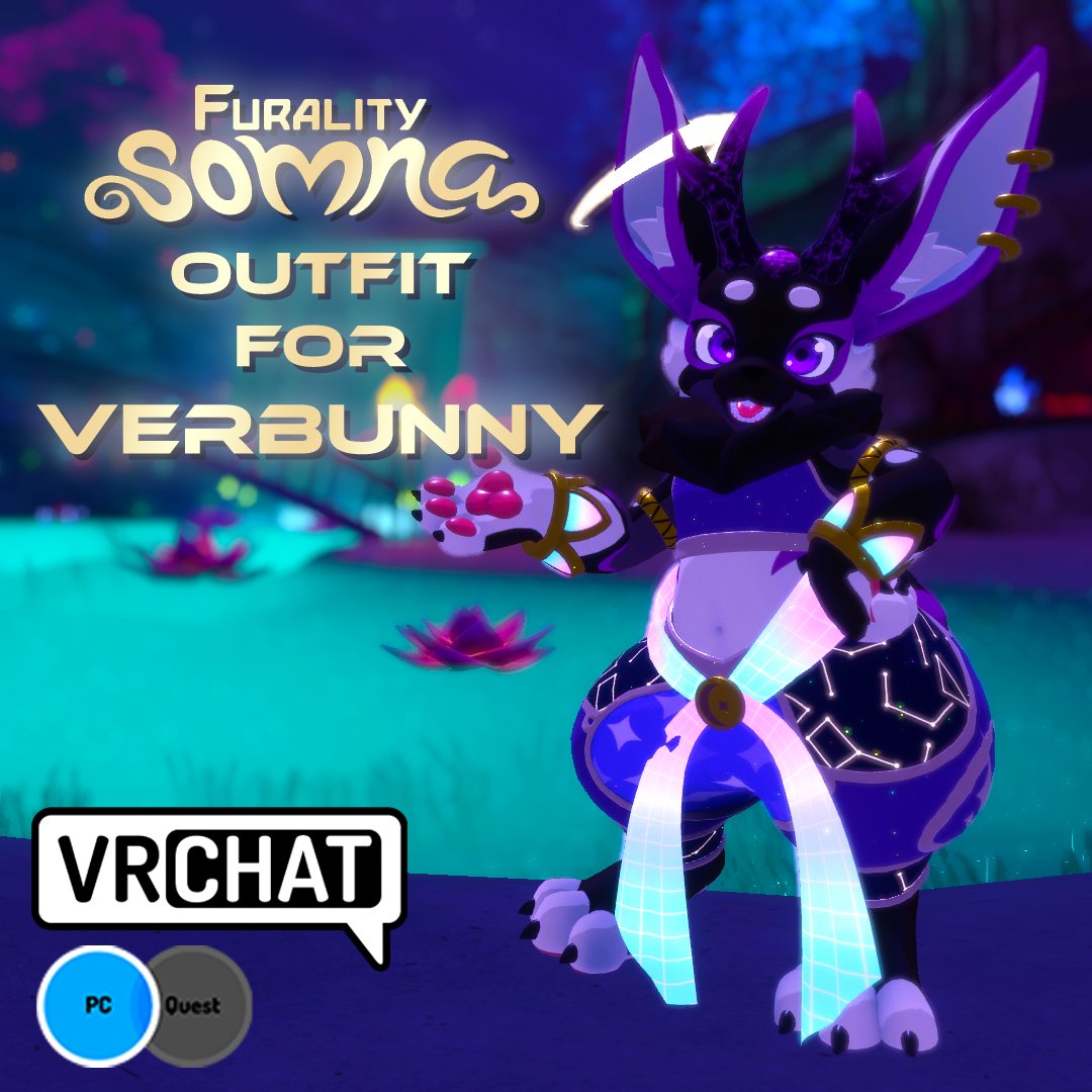 AspersAvatars's tweet photo. Hi, everyone! I've finished and released my Furality Somna outfit for the Verbunny! 

30% off with Code "SOMNA" at checkout!

Selling on Payhip, FeRune, and Ko-Fi! 

Links are here: https://t.co/VZzAcylSAN https://t.co/cbwSCML3oM