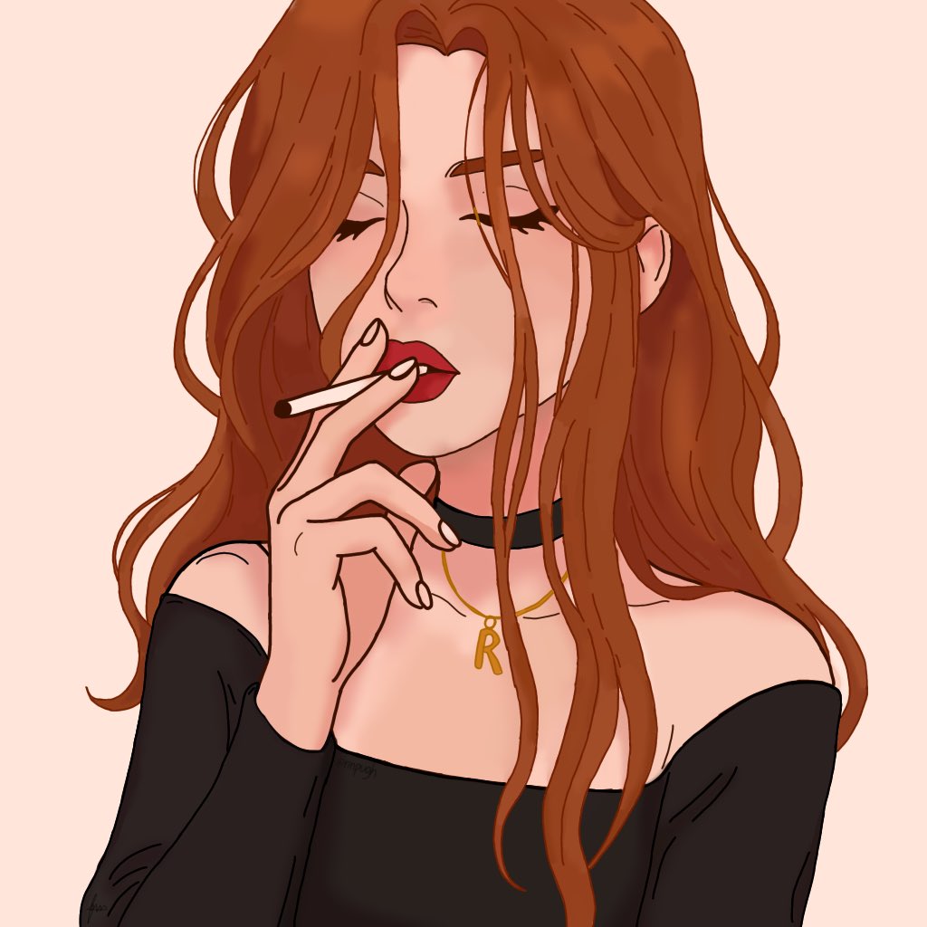 rinpugh's tweet photo. “sage is able to cut everything and everyone down with one sentence from those red lips. they all bow to her, follow her-nobody ever questions her.”

— sage donahue
         art by me https://t.co/ktznULbi8v