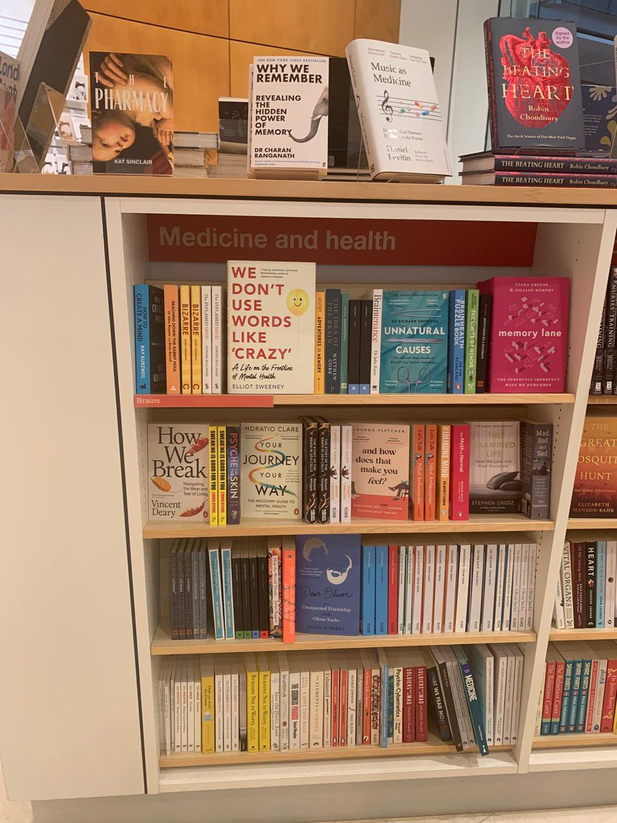 elliotfsweeney's tweet image. More book spots of We Don’t Use Words Like Crazy - the first at The Wellcome Collection’s wonderful bookshop, the second at Highgate Bookshop up the road from the mental health unit where I trained. #highgatebookshop #wellcometrust #mentalhealth
