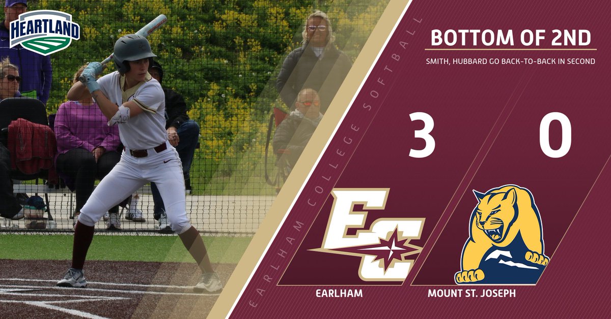 SB: Quakers take the lead! Alana Smith and Keely Hubbard go back-to-back in the top of the second inning to give EC a 3-0 lead over Mount St. Joseph in the final weekend of HCAC action. 

#FFIL