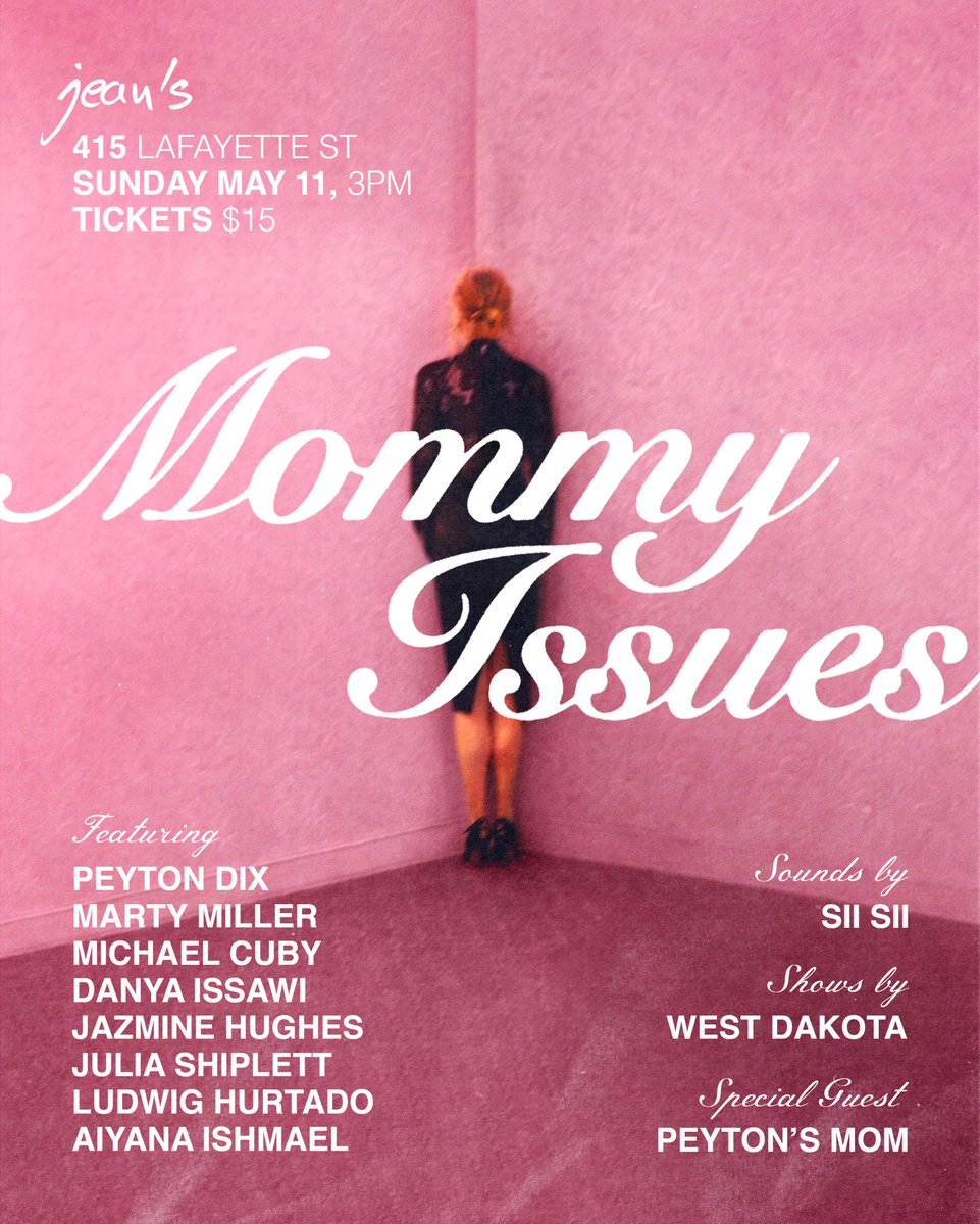 the best way to spend mother’s day? trauma bonding. get your tix and see you next sunday.

ticket sales go toward national bail out
eventbrite.com/e/mommy-issues…