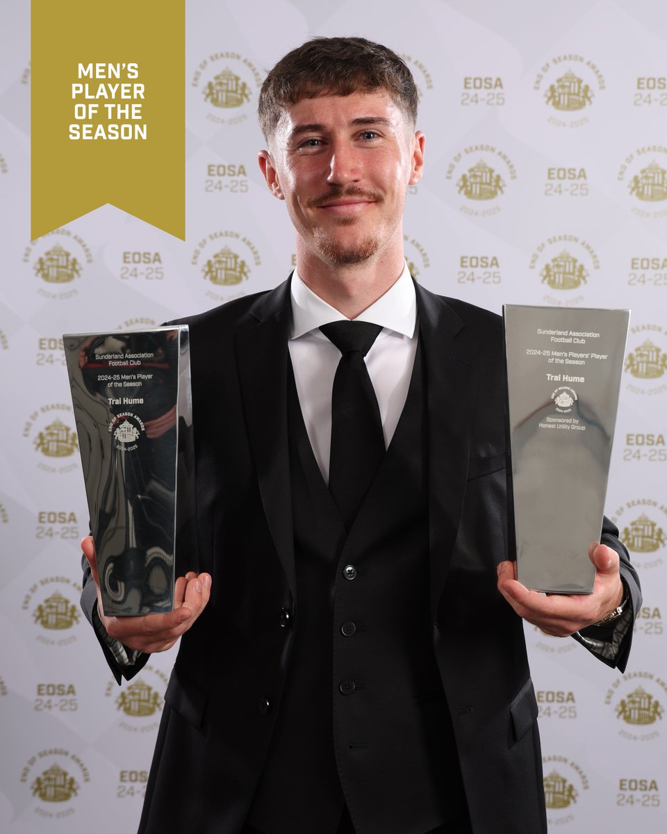 😍 Doing the double. 

After being named Players' Player, Trai Hume is also crowned our 2024-25 Player of the Season! 🏆👏