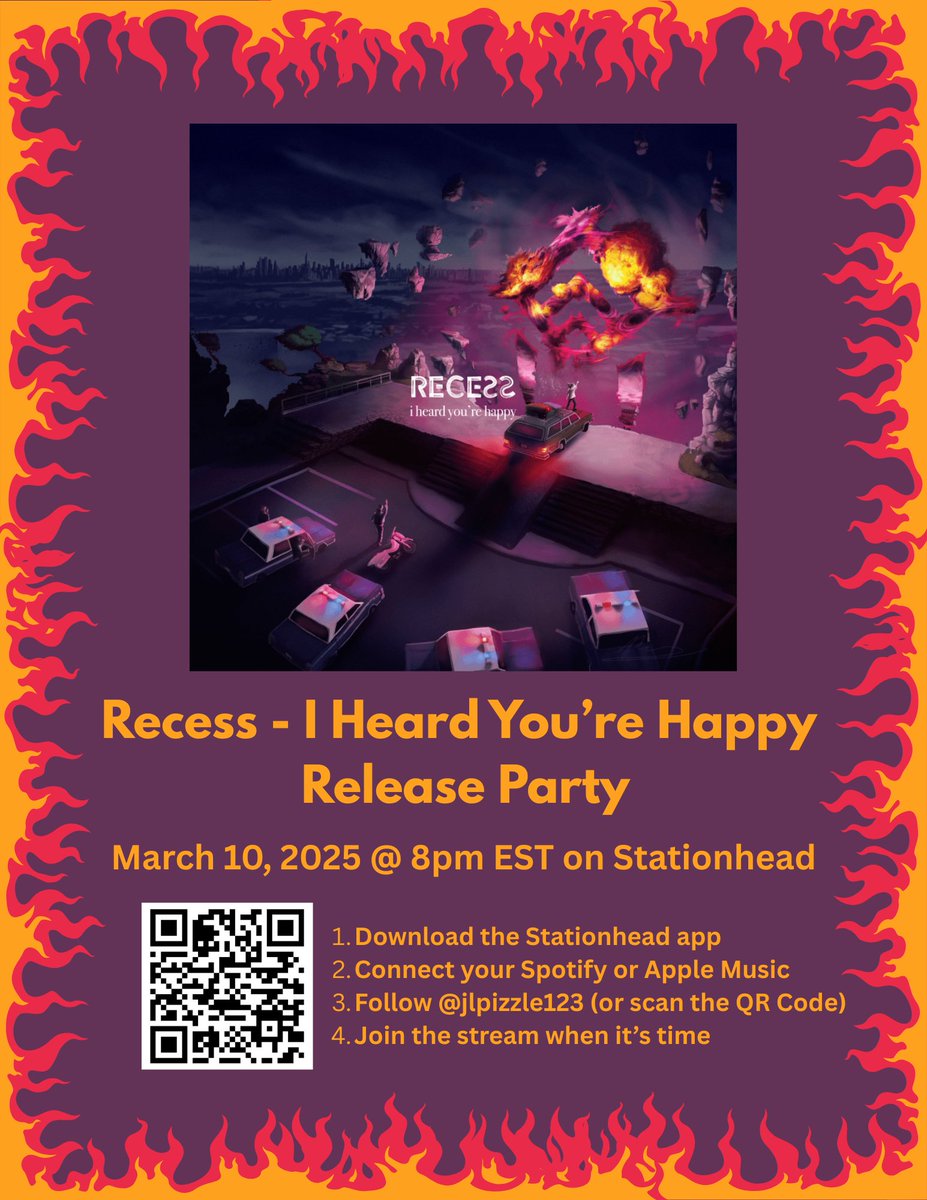 Hey guys, I’m hosting a release party for IHYH by <a href="/RecessOfficial/">Recess</a> on Stationhead! 

May 10, 2025 @ 8pm EST

Join link:
share.stationhead.com/bvzz7k960lnn