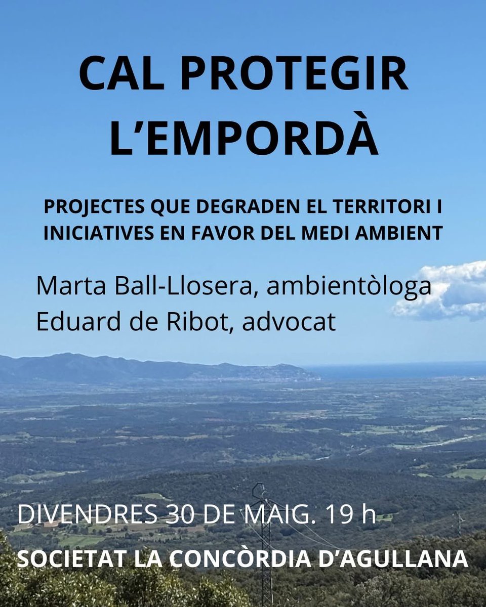 L’oligopoli energètic i els grans fons d’inversió han fixat la mirada en terres empordaneses. El pròxim 30 de maig, a Agullana, tindrem oportunitat de conèixer projectes que posen en perill l’espai natural i iniciatives per protegir el medi ambient.