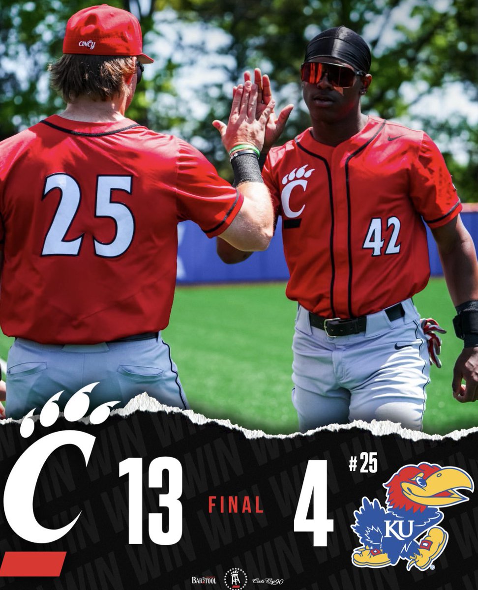 IT’S A SWEEP! 🧹🧹🧹

BEARCATS SWEEP #25 KANSAS IN LAWRENCE!