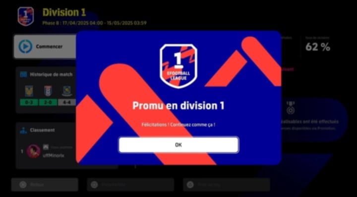 FanRegattin_OF's tweet photo. Cette fois ci j'ai rien lâché 💪 enfin en D1 sur @play_eFootball ça fait plaisir je suis tellement contente ☺️ #efootball2025 https://t.co/FozEoCLDhN