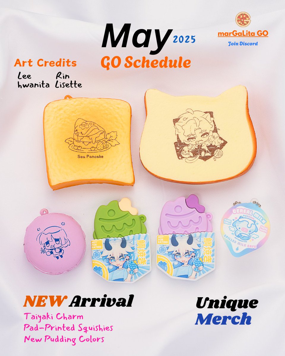 🐟📅 May 2025 GO Schedule + GIVEAWAY! 📅🐟

【🎉 Giveaway Details!】
⏰ Ends: May 18, 2025
🏆 1 winner will get 10 FREE squishies

📌 How to Enter:
1️⃣ Follow <a href="/margalita_go/">marGaLita 🖌️✨ Group Order</a> 
2️⃣ Like &amp; RT this post!

🧵Full schedule in thread!
🛒 L1nk in bi0 for GO details.