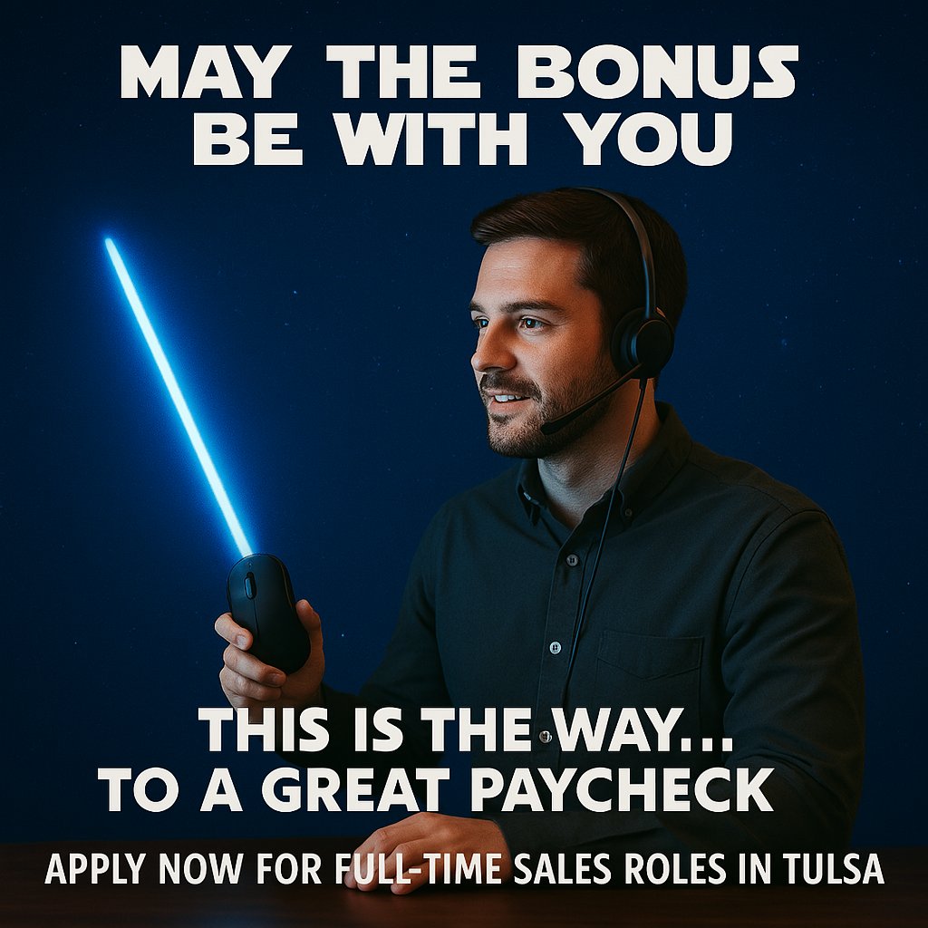 May the 4th be with you...
Especially if you're job hunting in a galaxy not-so-far-away (like Tulsa). 🌌💼