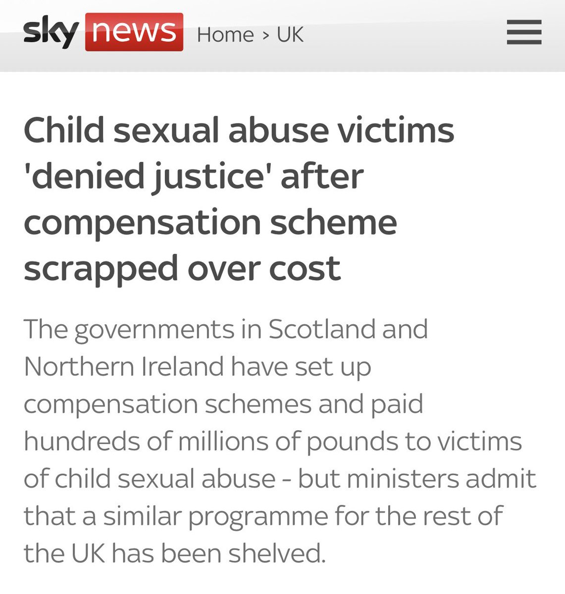 The Labour government have sunk to new depths. They have scrapped a national compensation scheme for victims of child sexual abuse due to costs. And meanwhile, they are willing to spend £50m on experiments to block out the sun and £30bn on carbon capture machines.