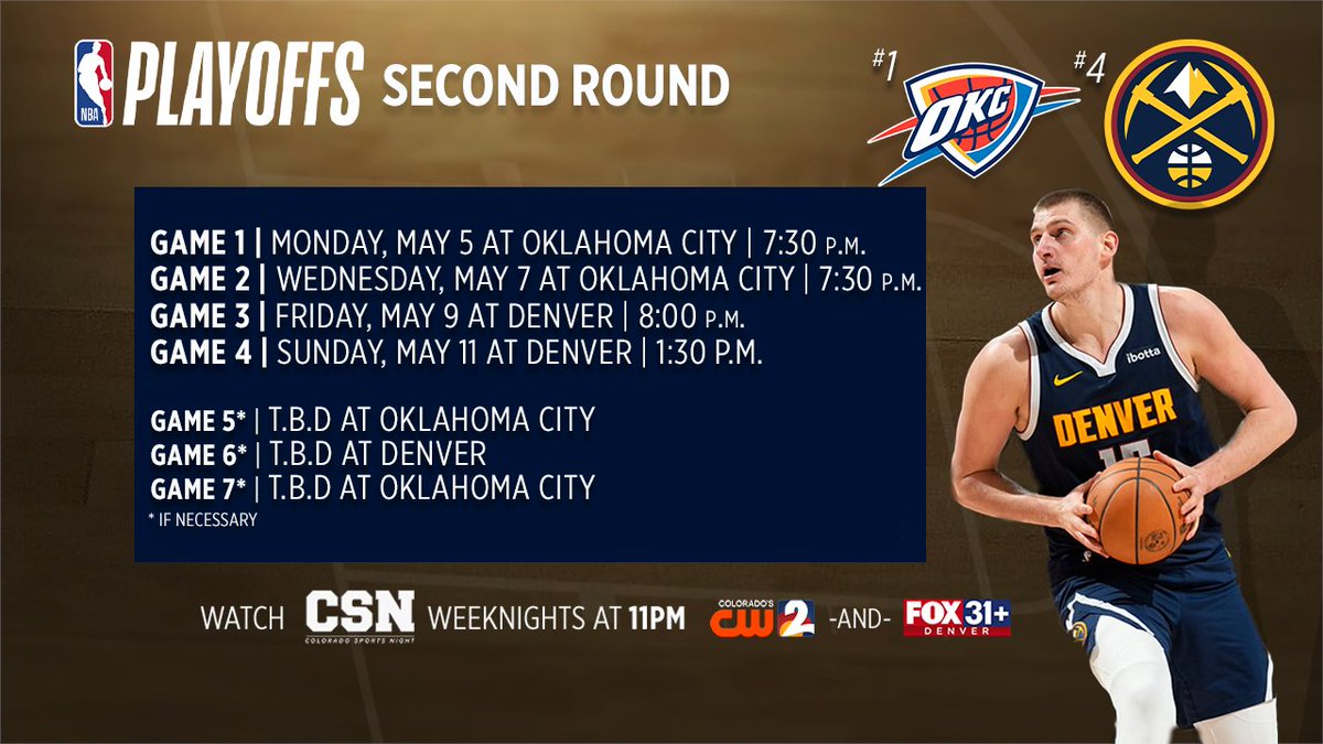 Plan accordingly Nuggets Nation for the 2nd Round